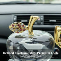 Long-Lasting Fragrance Golden Deer Car Ornament Elegant Design Rhinest Single Deer Figurine for Gift Givers, Center Console, Office Desk