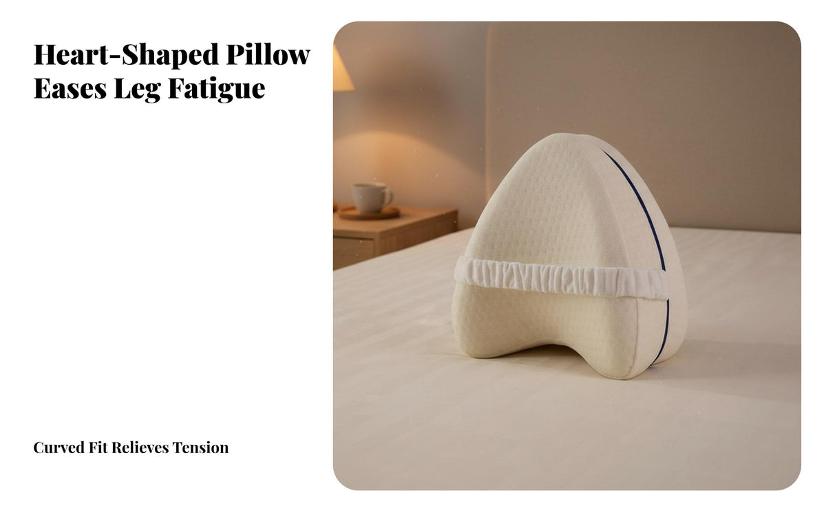 Breathable Side Sleeper Leg Pillow Pressure Relief Ergonomic Leg Pillow with Strap Removable Washable Cover Bedding Accessory for Women, Seniors, Athletes, Sleeping, Bedroom, Resting, Home