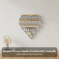 Heart-Shaped Nail Polish Holder Space-Saving Display Shelf Multi-Layered Organizer Rack for Salon Owners, Cosmetic Aficionados, Spa, Changing Area