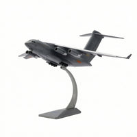 1/100 Aircraft Model with Stand Cast Metal Plane Model with Base Detailed for Study Room