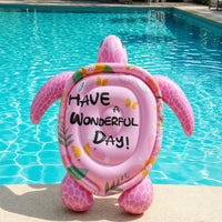 Turtle Floating Inflatable Pool Lounger Giant Turtle Pool Lounger Inflatable Water Lounger Sturdy Lightweight for Adults, Beach