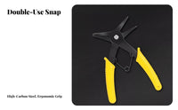 2 in 1 Design Internal External Retaining Loop Pliers Industrial Grade Circlip Pliers Carbon Steel for Mechanics, DIY Enthusiasts, Workshop