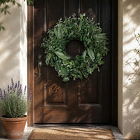 Artificial Eucalyptus Leaf Wreath for Front Door Decor