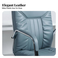 Adjustable Height High-Back Executive Chair Ergonomic Design Office Furniture Stable Five-Pronged Base Swivel Seat Padded Armrests for Executives, Distance Workers, Students, Study Room