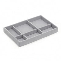 Slimline Jewelry Display Tray Stackable Velvet Jewelry Tray Safeguarding Sturdy for Collectors, Showcases