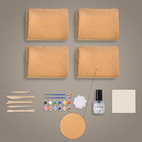 Pottery Clay Kit for DIY Crafts - Air Dry Modeling Clay for Students and Artists - No-Bake Sculpting Tools Set