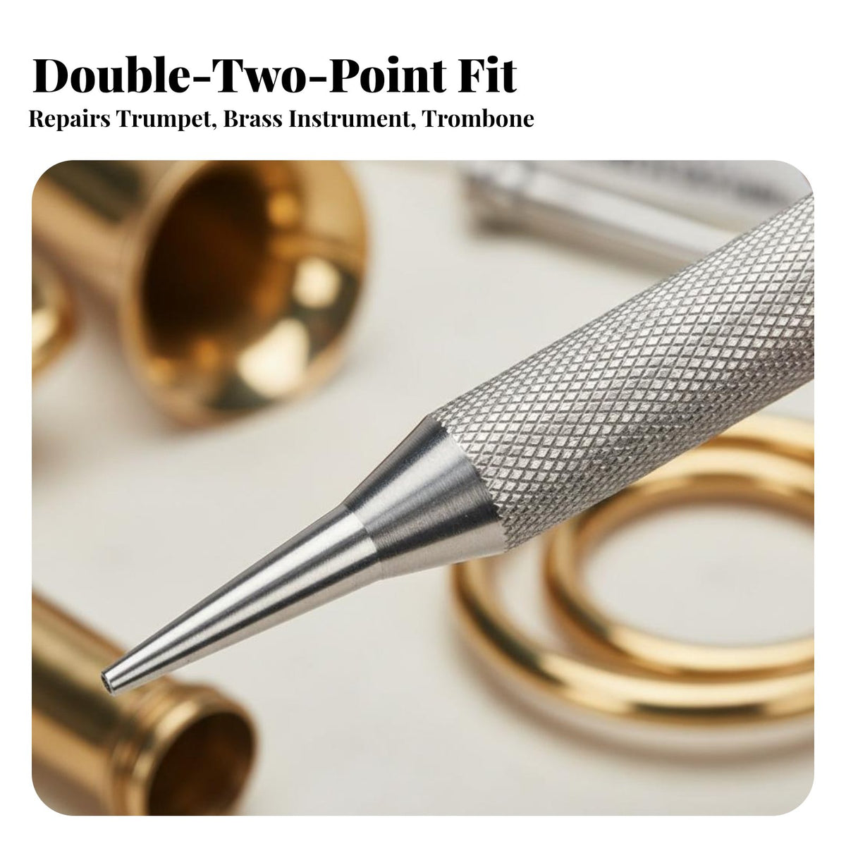 Mouthpiece Repair Tool Professional Grade Brass Mouthpiece Shaft Sturdy Trumpet Shaping Tool for Music Students, Band Directors, Home, Offstage