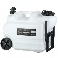28 L Easy to Move Rolling Water Jug Built-in Faucet Water Carrier with Tap Portable Design Food Grade Material for Car Travel
