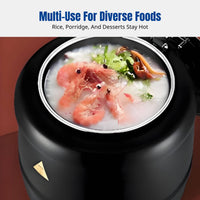 Electric Soup Kettle, Commercial Insulated Soup Pot, Stainless Steel, Buffet Restaurant, Temperature Control
