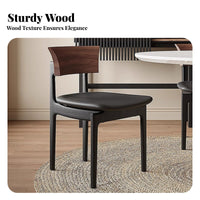 Nordic Design Upholstered Wood-Frame Seat Minimalist design Curved Backrest Armchair mid-centuryera Modern Dining Chair Soft Padded padding for Homeowners, Interior Designers, Business Owners, Office, Kitchen, Restaurant, Living Room