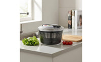 PressPress-Type Salad Drainer Clear Lid Manual Salad Drainer Button Controls Food Prep Gear