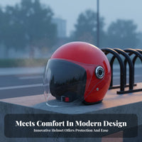 Motorcycle Half Helmet Four-Season Use Electric Bike Helmet Thermal Lining for Adults, Motorcyclists, Outdoor Riding, City Travel, Leisure Rides