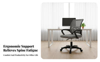 Ergonomic Highspine-Support Chair Height Adjustable Office Furniture Soft Padded Seat Assist for Students, Dormitory, Bedroom