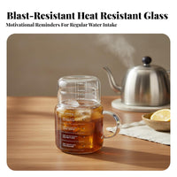 Heat Resistant Water Pitcher with Tumbler Large Capacity Glass Pitcher with Tumbler Lid Easy to Clean for Office Workers, Adults, Home, Desk