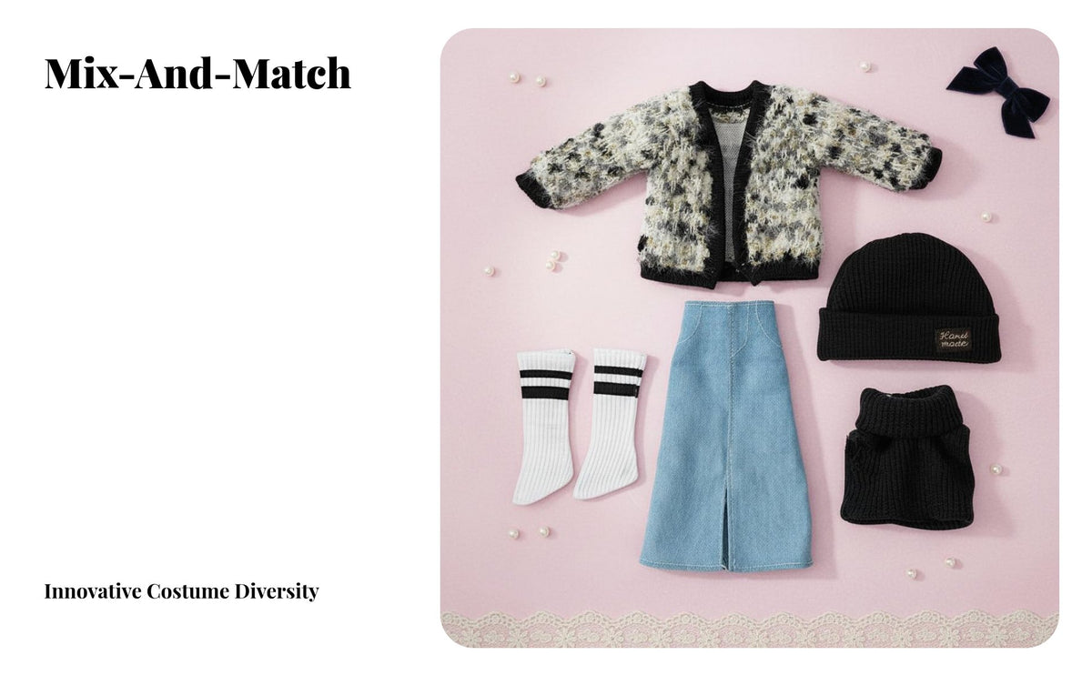 30cm BJD Clothes Set Fashionable Design 30cm Doll Clothing Set Dressing 1/6 Scale Doll Outfit for Hobbyists