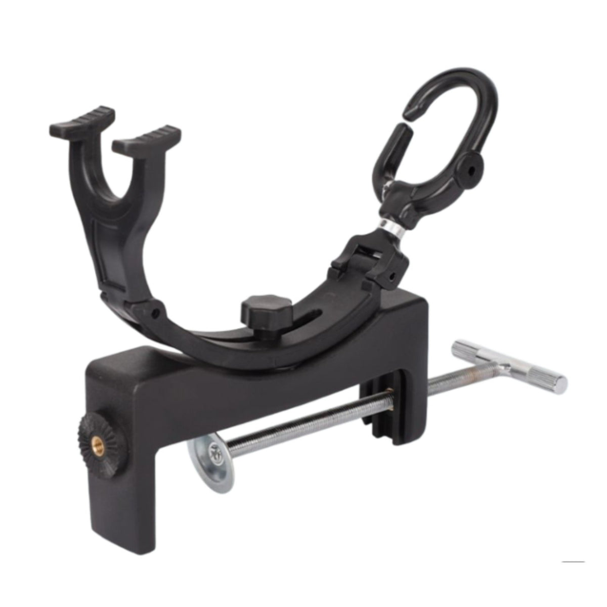 Clamp Fishing Rod Holder Multi Purpose Railing Fishing Rod Rest Space Saving for Bridge