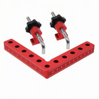 3 Pieces Red Finish 90-Degree Positioning Clamp Black Knobs 90 Degree Clamp Easy to Use Clamping Square Rust Resistant for Woodworkers
