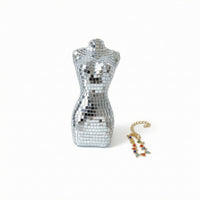 Mannequin Ornament with Necklace Mosaic Sculpture Decorative for Bookshelf