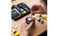 31 Pieces Watch Repair Tool Kit with Case Precision Watch Repair Neatly Arranged Tools for Beginners