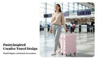 long-lasting rigid-shell crumb-texturedTextured Luggage Telescopic Handle Trolley Case rigid-shell Protection Rolling Suitcase 360° rollers for Frequent Flyers, Young Adults, journey, journeys, Airports, Business journey