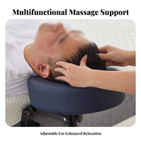 Portable U-Shaped Headrest Foldable Portable Massage Headrest Space-Saving Adjustable Face Cradle for Home Users, Adults, Beauty Salon, Spa, Bedroom