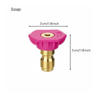 5 Pieces Stainless Steel & Brass Construction High Pressure Washer Nozzle Tips Rustproof for Car Washing