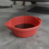 18L Large Capacity Deep Oil Drain Pan Reinforced Structure Heavy Duty Oil Pan Thickened Design Automotive Tool Long-Lasting Plastic for Auto Repair Workers, Mechanics, Garage