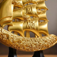Layered Sailboat Statue with Base Engraved Sailboat Sculpture Elegant Sailing Boat Ornament Modern for Homeowners, Art Collectors, Living Room, Office, Entryway, Display Cabinet
