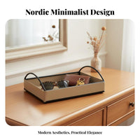 Leather Valet Tray Nordic design Desktop Organizer Multi-Purpose for bureau, Men