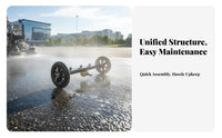 Pressure Washer Water Broom Adjustable Angle Wheeled Pressure Washer Attachment Quick Connect Fittings 4-Nozzle Water Broom for Professionals, Patios