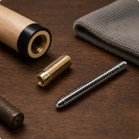 Threaded Cue Joint Connector Polished Athletic Gear Silver-Tone