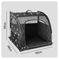 Portable Folding Soft Dog Crate Compact Folding Dog Crate Secure Pet Carrier with Mesh Panels for Cats