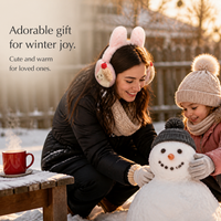 Korean Style Plush Earmuffs for Winter, Cute Puppy Design, Double-Sided Warmth, Cold Protection for Cycling