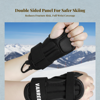 Black wrist guards reduce vibration.