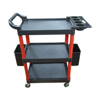 Three-Tier Car Detailing Cart with Two Buckets