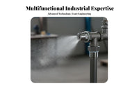 Stainless Steel Cone Nozzle Rust Resistant Wide Angle Aerosolizing Nozzle Precision Machined Solid Cone Spray Head for Humidification, Cooling