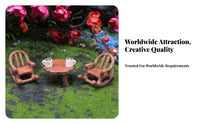 Miniature Rocking Chair Micro Landscape Decor Fairy Garden Rocking Chair Decorative Accent Terrarium Accessory for Crafters, Hobbyists, Potted Plants