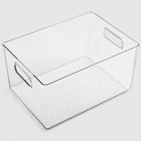 Storage Boxes for Shelves, Stackable Organizer for Wardrobe Multi-functional Desk Container, PET for Desktop & Fridge, Multiple Sizes