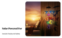 Solar Hummingbird Wind Chime LED Hummingbird Hanging Light Automatic activation/Off Color Changing Garden Mobile for Patio, Yard, Balcony