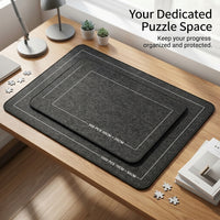 Space Saving Storage Puzzle Mat with Thick Felt Material for Adults, Portable Roll Design for Game Room and Home, Drawstring Closure
