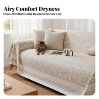 Scratch Resistant Non-Slip Cooling Sofa Mat Single-Piece Design Cooling Couch Pad Breathable Textile Furniture Accessory Moisture Wicking for Pet Owners, Homeowners, Families, Summer Use, Living Room, Home, On a Chair