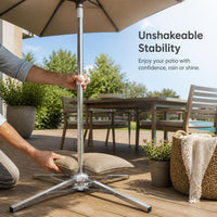 Foldable Galvanized Cross Umbrella Base for Outdoor Patio Market Fishing Umbrellas