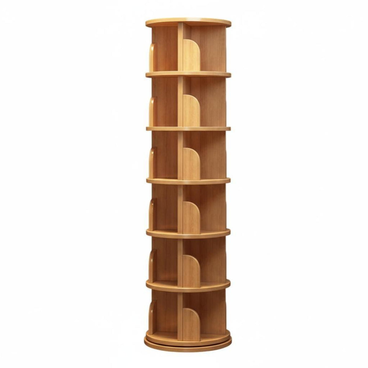 360-Degree Rotation Revolving Tower Shelf Floor-Standing rotating Book Tower Space-Saving Design book storage unit Large Capacity for Students, Apartment Dwellers, Parents, Small Spaces, Study Room, Bedroom, Home Office