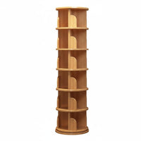 360-Degree Rotation Revolving Tower Shelf Floor-Standing rotating Book Tower Space-Saving Design book storage unit Large Capacity for Students, Apartment Dwellers, Parents, Small Spaces, Study Room, Bedroom, Home Office