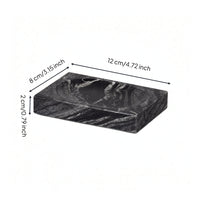 Marble-Patterned Block Polished Organizer Solid for Powder Room