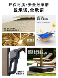 Square Roman Umbrella for Outdoor Patio, Garden, Villa, Market Stall