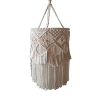 Handmade Boho Fringe Lampshade Handwoven Macrame Lampshade Indoor Woven Tassel Light Shade Cotton Rope for Bedroom