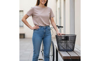 Universal Fit Front Cycle Basket Large Capacity Metal Mesh Bike Basket Heavy Duty Polished Finish for Commuters