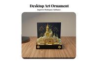 Tear-Away Paper Sculpture Decorative Ornament Paper Carving Calendar Block Creative Keepsake Fortress Reveal Memo Block for Students, Teens, Bedroom