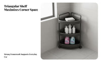 Multi-Tier Corner Shelf Space-Saving Floor Standing Organizer Large Capacity Utility Cart for Homeowners, Students, Washroom, Kitchen, Bedroom